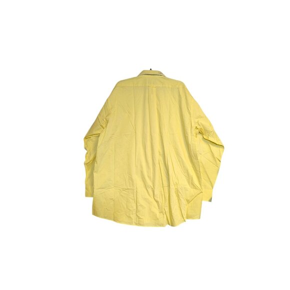 Izod Tall Fit Yellow Button-Down Shirt 19 35/36 All-Over Stretch Recycled Fabric - Picture 2 of 6